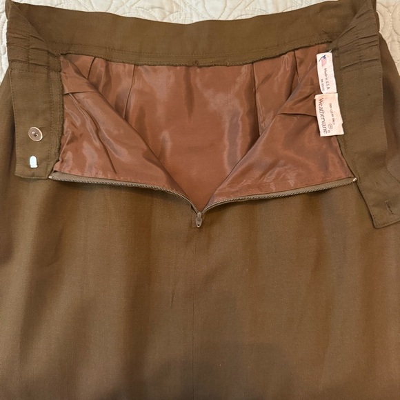 Vintage Weathervane Olive Green Women's Skirt Size 14 Made in USA - Picture 6 of 10